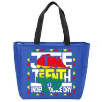 Celebrate Juneteenth Is My Independence Day Map Of Africa Gift Zip Tote Bag