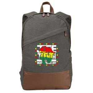 Celebrate Juneteenth Is My Independence Day Map Of Africa Gift Cotton Canvas Backpack