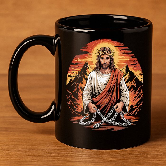 Christian Jesus Is My Rock Biblical 11oz C Handle Ceramic Mug