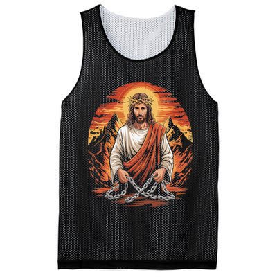 Christian Jesus Is My Rock Biblical Mesh Reversible Basketball Jersey Tank