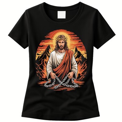 Christian Jesus Is My Rock Biblical Womens T-Shirt