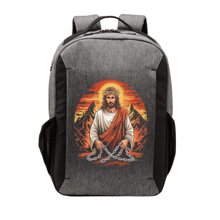 Christian Jesus Is My Rock Biblical Vector Backpack