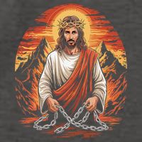 Christian Jesus Is My Rock Biblical Vector Backpack