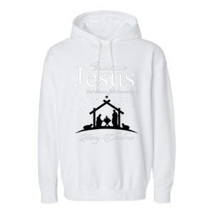 Celebrate Jesus Is The Reason For The Season Christmas Garment-Dyed Fleece Hoodie