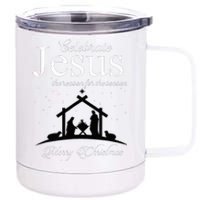 Celebrate Jesus Is The Reason For The Season Christmas 12 oz Stainless Steel Tumbler Cup