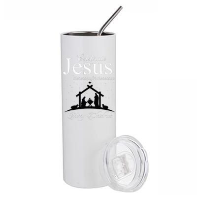 Celebrate Jesus Is The Reason For The Season Christmas Stainless Steel Tumbler