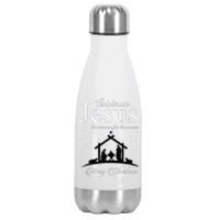 Celebrate Jesus Is The Reason For The Season Christmas Stainless Steel Insulated Water Bottle