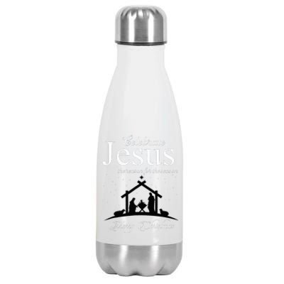 Celebrate Jesus Is The Reason For The Season Christmas Stainless Steel Insulated Water Bottle