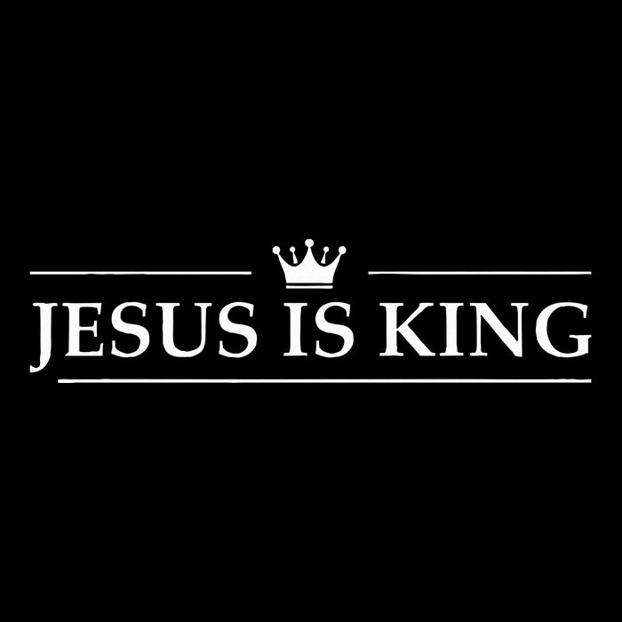 Christian Jesus Is King Design Crown Flat Bill Trucker Hat
