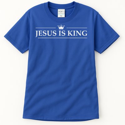 Christian Jesus Is King Design Crown Tall T-Shirt