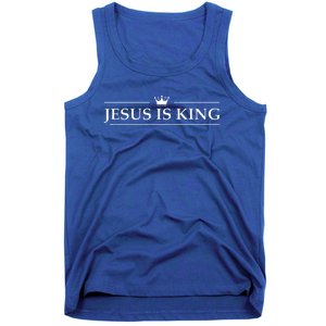 Christian Jesus Is King Design Crown Tank Top