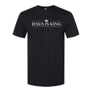 Christian Jesus Is King Design Crown Softstyle CVC T-Shirt