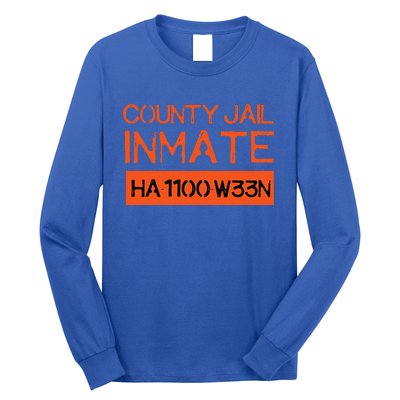 Country Jail Inmate Prison Costume Easy Halloween Gifts Long Sleeve Shirt