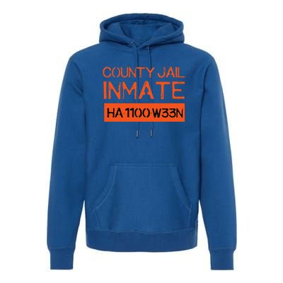 Country Jail Inmate Prison Costume Easy Halloween Gifts Premium Hoodie