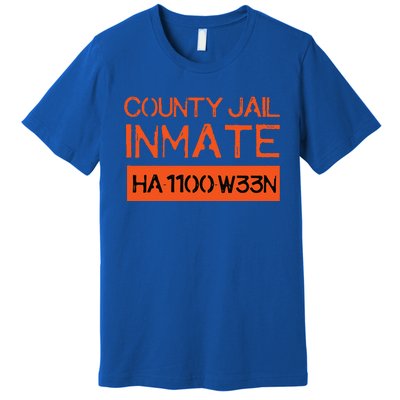 Country Jail Inmate Prison Costume Easy Halloween Gifts Premium T-Shirt