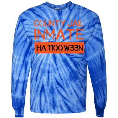 Country Jail Inmate Prison Costume Easy Halloween Gifts Tie-Dye Long Sleeve Shirt