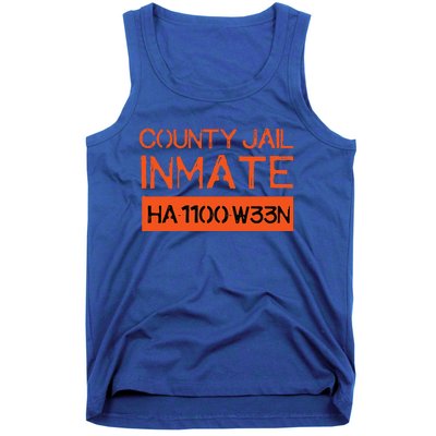 Country Jail Inmate Prison Costume Easy Halloween Gifts Tank Top