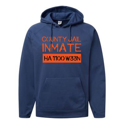 Country Jail Inmate Prison Costume Easy Halloween Gifts Performance Fleece Hoodie