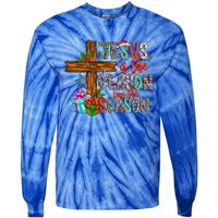 Christmas Jesus Is The Reason For The Season Jesus Pajamas Great Gift Tie-Dye Long Sleeve Shirt