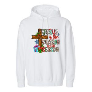 Christmas Jesus Is The Reason For The Season Jesus Pajamas Great Gift Garment-Dyed Fleece Hoodie