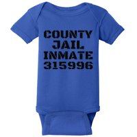 COUNTY JAIL INMATE 315996 Halloween DIY Gift Group Baby Bodysuit