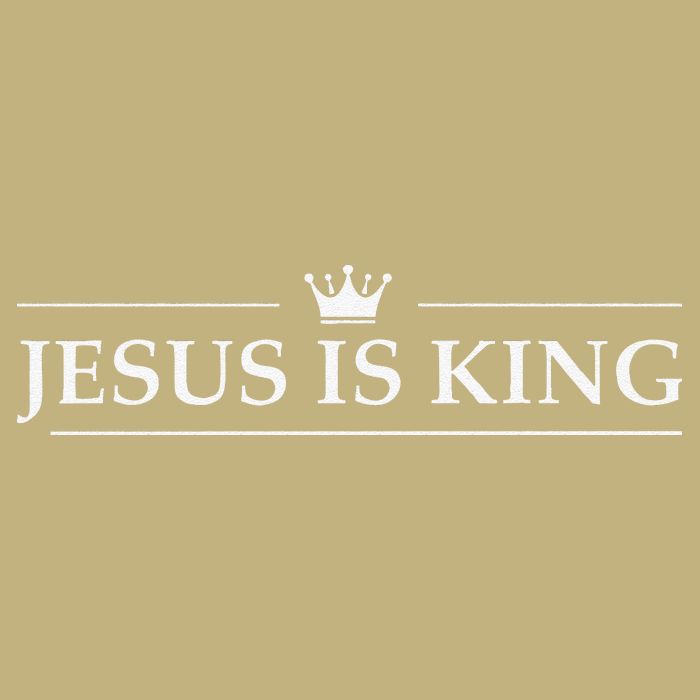 Christian Jesus Is King Design Crown Button