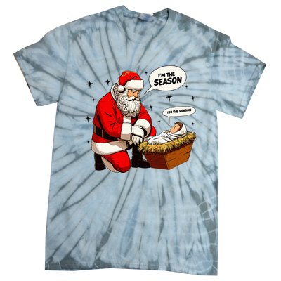 Christmas Jesus Is The Reason For The Season Christian Santa Tie-Dye T-Shirt