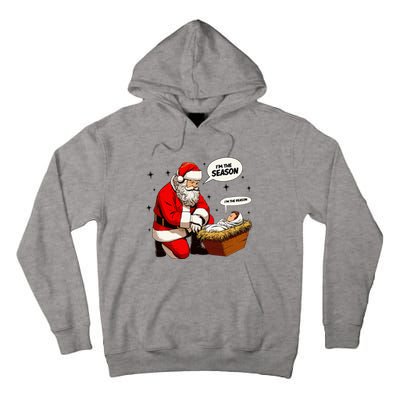 Christmas Jesus Is The Reason For The Season Christian Santa Tall Hoodie