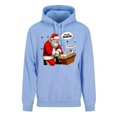 Christmas Jesus Is The Reason For The Season Christian Santa Unisex Surf Hoodie