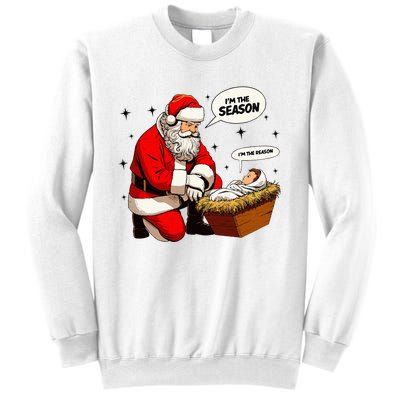 Christmas Jesus Is The Reason For The Season Christian Santa Sweatshirt