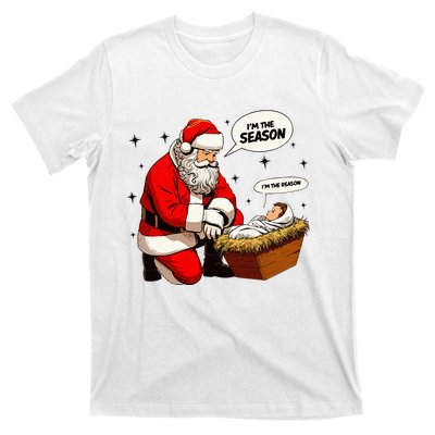 Christmas Jesus Is The Reason For The Season Christian Santa T-Shirt