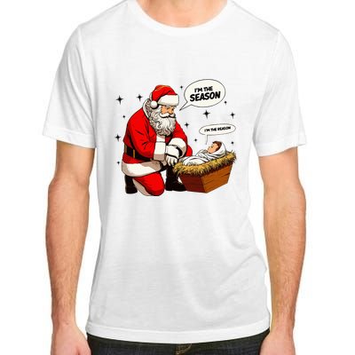 Christmas Jesus Is The Reason For The Season Christian Santa Adult ChromaSoft Performance T-Shirt