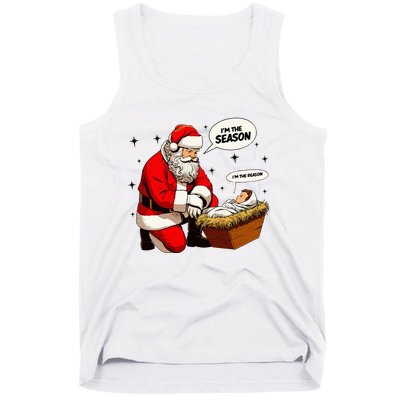 Christmas Jesus Is The Reason For The Season Christian Santa Tank Top