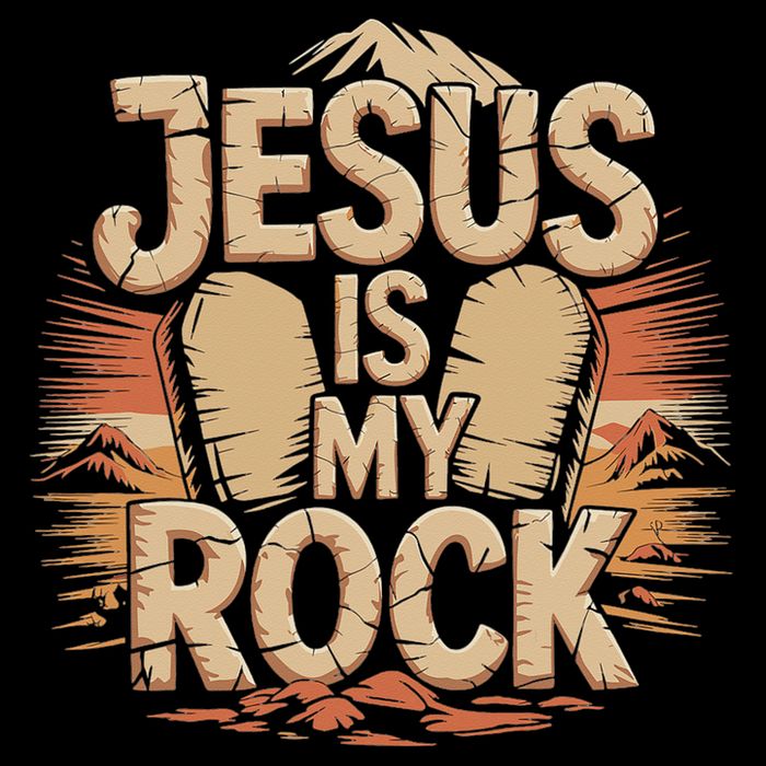 Christian Jesus Is My Rock Bible Verse Biblical Drawstring Bag