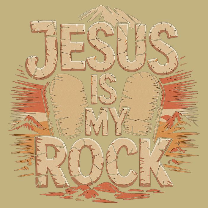 Christian Jesus Is My Rock Bible Verse Biblical Button