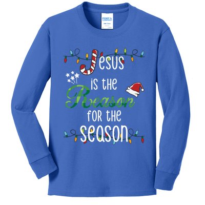 Christ Jesus Is The Reason For The Season Tee Sign Christmas Gift Kids Long Sleeve Shirt