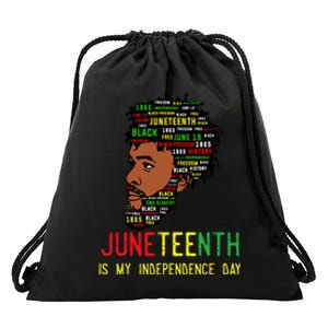 Celebrate Juneteenth Independence Day Black Fathers Day Drawstring Bag