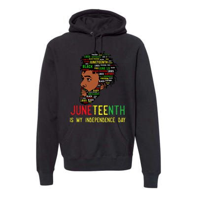 Celebrate Juneteenth Independence Day Black Fathers Day Premium Hoodie