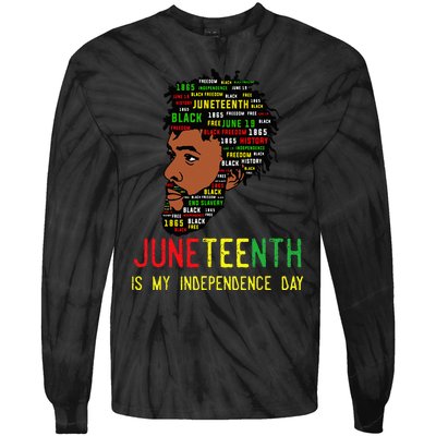 Celebrate Juneteenth Independence Day Black Fathers Day Tie-Dye Long Sleeve Shirt