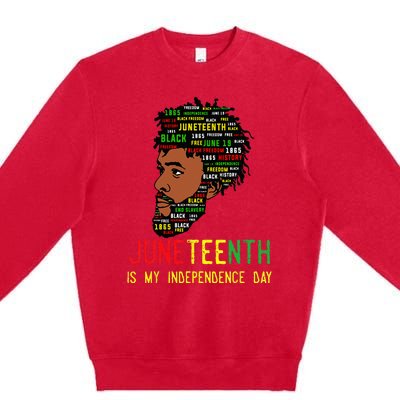 Celebrate Juneteenth Independence Day Black Fathers Day Premium Crewneck Sweatshirt