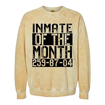 County Jail Inmate Of The Month Prisoner Costume Halloween Colorblast Crewneck Sweatshirt