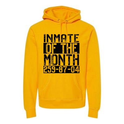 County Jail Inmate Of The Month Prisoner Costume Halloween Premium Hoodie