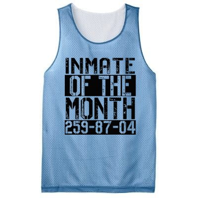 County Jail Inmate Of The Month Prisoner Costume Halloween Mesh Reversible Basketball Jersey Tank