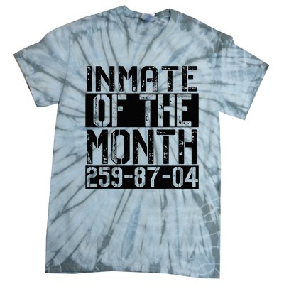 County Jail Inmate Of The Month Prisoner Costume Halloween Tie-Dye T-Shirt