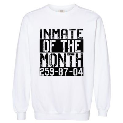 County Jail Inmate Of The Month Prisoner Costume Halloween Garment-Dyed Sweatshirt