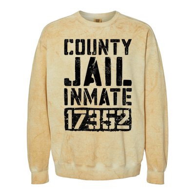 County Jail Inmate Inmate Costume Colorblast Crewneck Sweatshirt