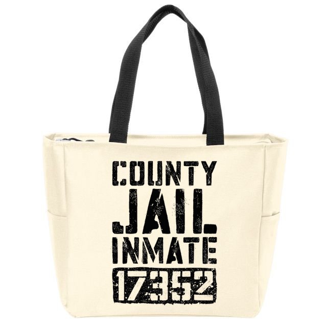 County Jail Inmate Inmate Costume Zip Tote Bag