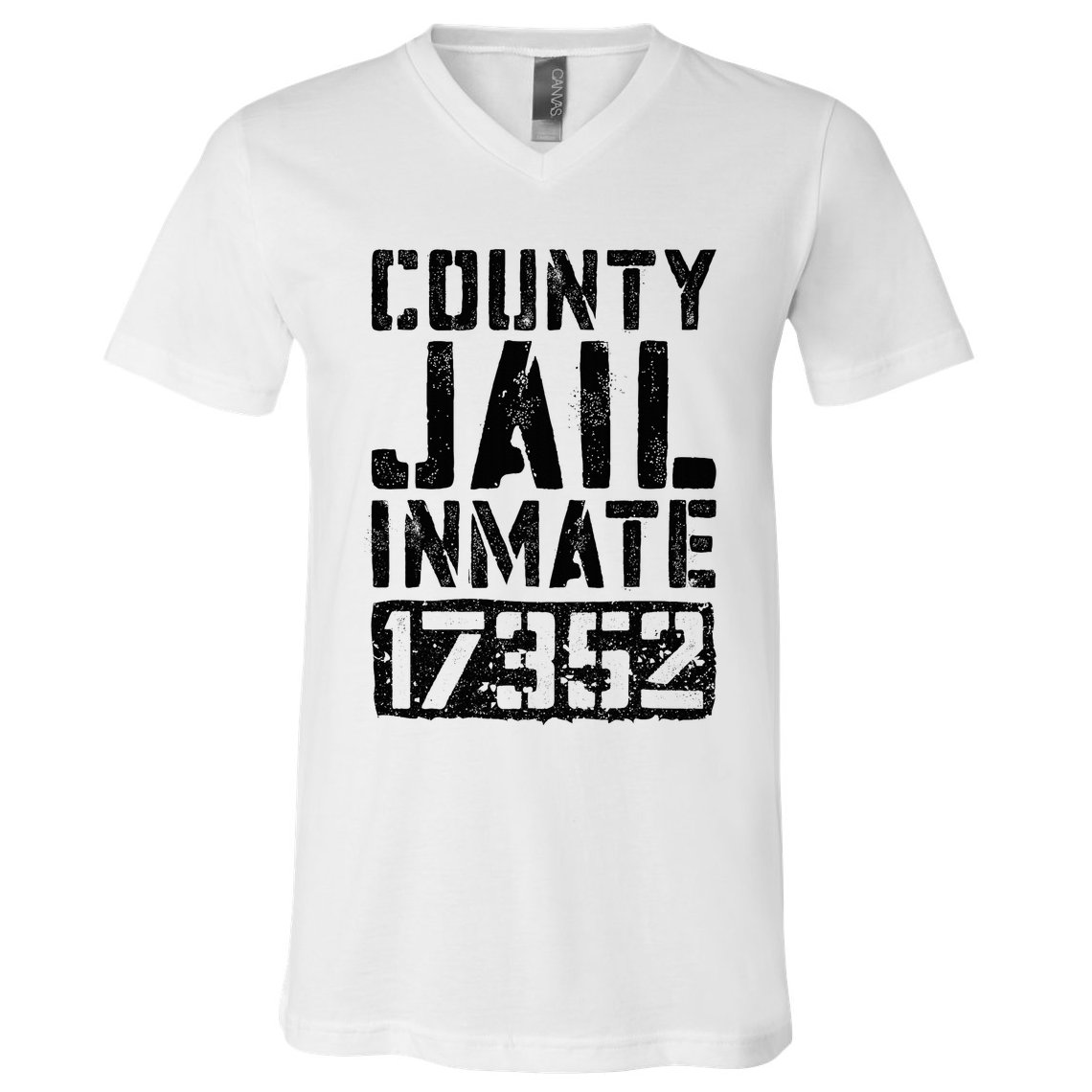 County Jail Inmate Inmate Costume V-Neck T-Shirt