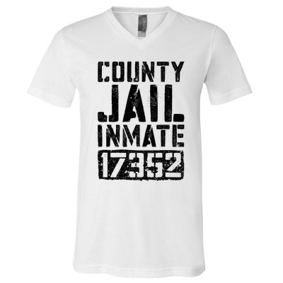 County Jail Inmate Inmate Costume V-Neck T-Shirt