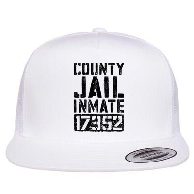 County Jail Inmate Inmate Costume Flat Bill Trucker Hat